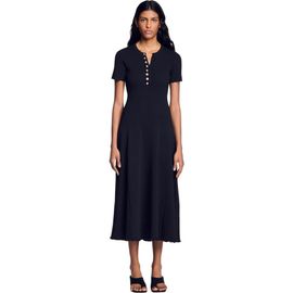 SANDRO SANDRO Ribbed knit maxi dress