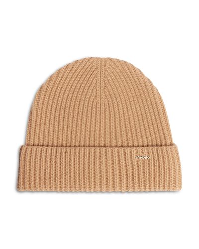 Sandro Sandro Ribbed Wool & Cashmere Beanie