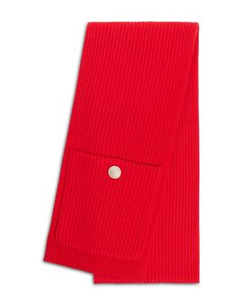 Sandro Sandro Ribbed Wool & Cashmere Pocket Scarf