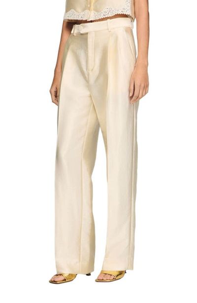 SANDRO SANDRO Satin-effect trousers