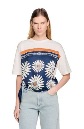 SANDRO SANDRO Scarf print T-shirt