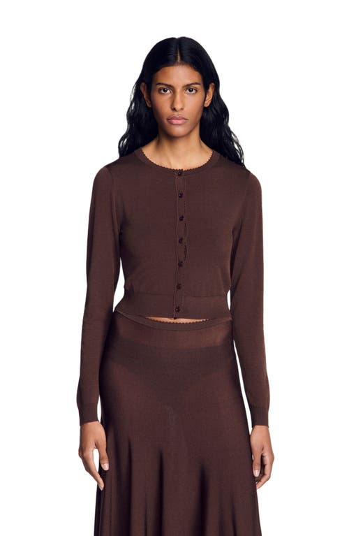 SANDRO SANDRO Sheer knit cardigan