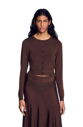 SANDRO SANDRO Sheer knit cardigan