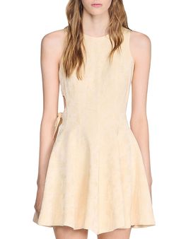 Sandro Sandro Short Floral Jacquard Dress