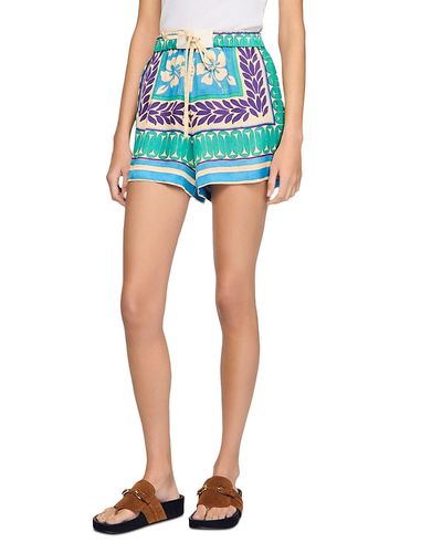 Sandro Sandro Short Floral Print Shorts