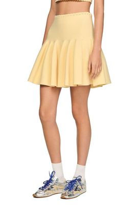 SANDRO SANDRO Short knit skater skirt