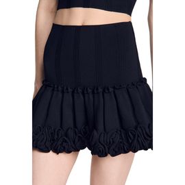 SANDRO SANDRO Short ribbed knit skirt