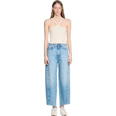 SANDRO SANDRO Short ribbed knit top