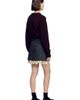 SANDRO SANDRO Short Skirt With Lace Panel - 2