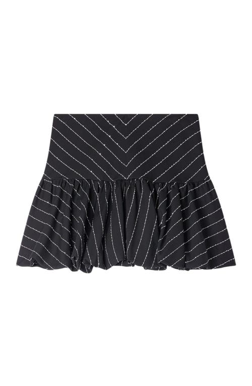 SANDRO SANDRO Short striped sequin skirt