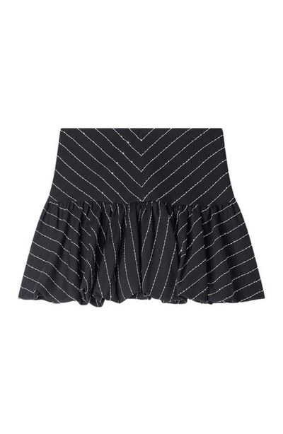 SANDRO SANDRO Short striped sequin skirt