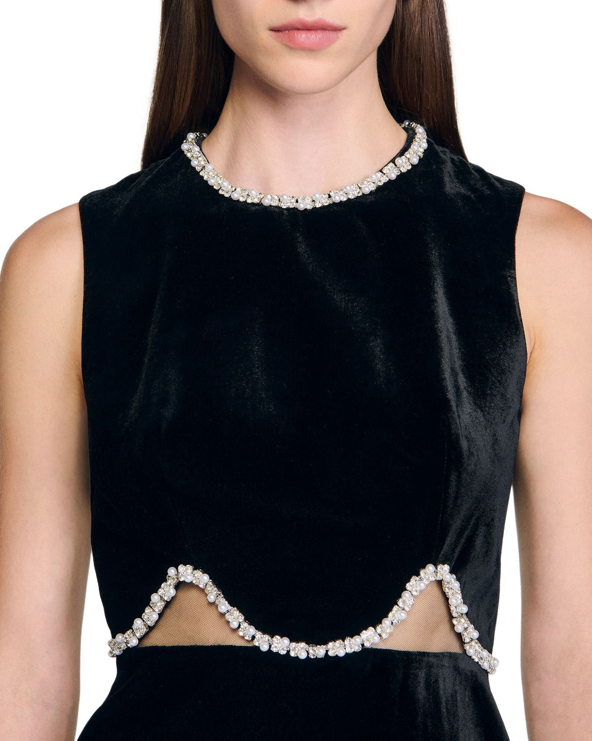 short velvet dress sandro Sandro