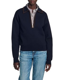 Sandro Sandro Sinclair Half Zip Sweater