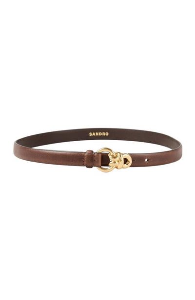 SANDRO SANDRO Slim leather belt