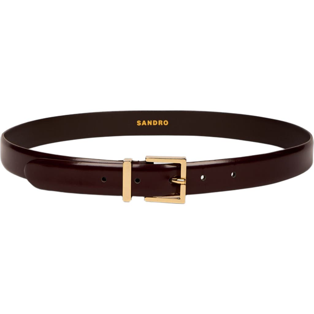 SANDRO SANDRO Smooth leather belt metal buckle