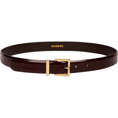 SANDRO SANDRO Smooth leather belt metal buckle