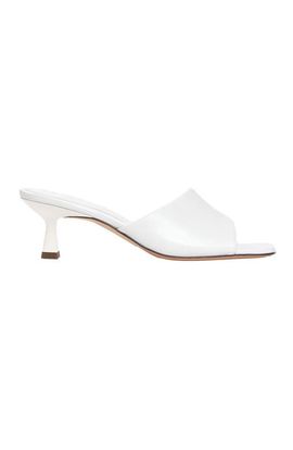 SANDRO SANDRO Smooth leather heeled mules