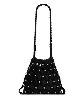 Sandro Sandro Soane Studded Net Mesh Bucket Bag