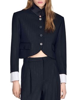 Sandro Sandro Stand Collar Short Jacket