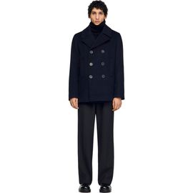 SANDRO SANDRO Straight-fit wool-blend coat