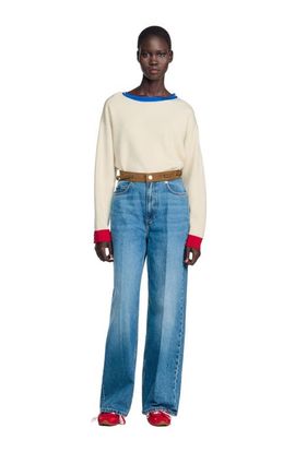 SANDRO SANDRO Straight jeans with leather belt