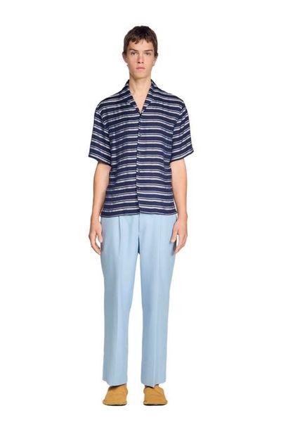 SANDRO SANDRO Striped boat neck shirt