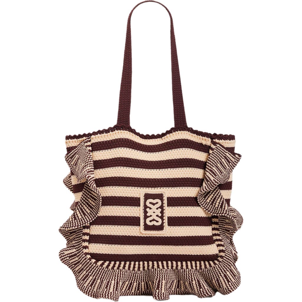 SANDRO SANDRO Striped crochet bag