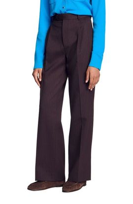 SANDRO SANDRO Striped straight-leg trousers