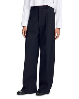 Sandro Sandro Striped Wide Leg Pants
