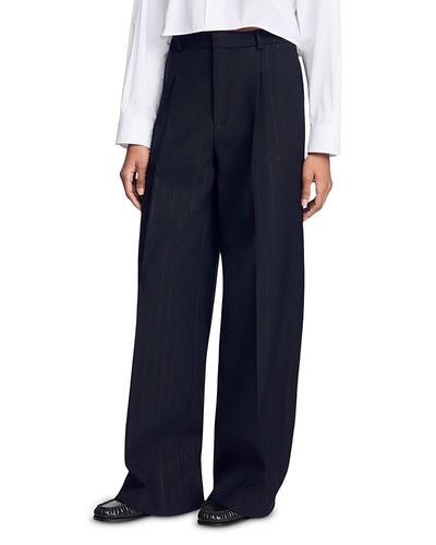 Sandro Sandro Striped Wide Leg Pants