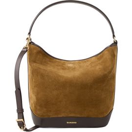 SANDRO SANDRO Suede and leather bucket bag TANGOSO