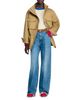 Sandro Sandro Sunny High Rise Wide Leg Belted Jeans in Blue Jean - 2