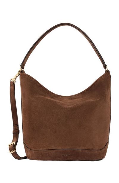 SANDRO SANDRO TANGOSO suede bucket bag