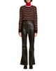 Sandro Sandro Thompson Distressed Leather Flare Pants - 5