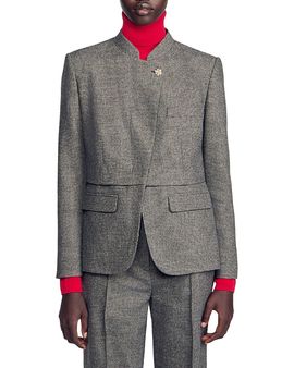 Sandro Sandro Vannina Band Collar Suit Jacket