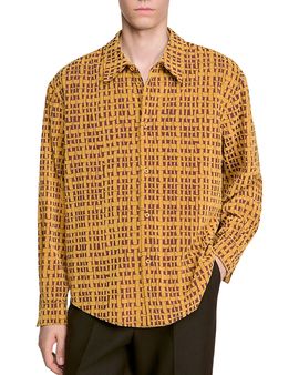 Sandro Sandro Velvet Flocking Thread Shirt