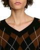 Sandro Sandro Wade Wool & Cashmere Rhinestone Argyle V Neck Sweater - 4