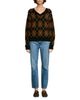 Sandro Sandro Wade Wool & Cashmere Rhinestone Argyle V Neck Sweater - 5