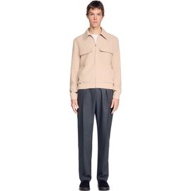 SANDRO SANDRO Waffle-effect zip-up jacket