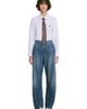 SANDRO SANDRO Wide-leg Topstitched Panel Jeans - 1