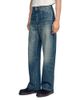 Sandro Sandro Wide Fit Faded Cotton 31.5 Jeans in Blue Vintage Denim - 1