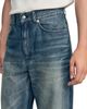 Sandro Sandro Wide Fit Faded Cotton 31.5 Jeans in Blue Vintage Denim - 4