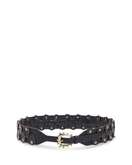 Sandro Sandro Women's Interlaced Studded Leather Belt