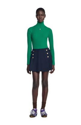 SANDRO SANDRO Wool Skort With Buttons