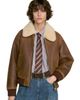 SANDRO SANDRO Zipped Shearling Jacket - 4