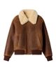 SANDRO SANDRO Zipped Shearling Jacket - 5