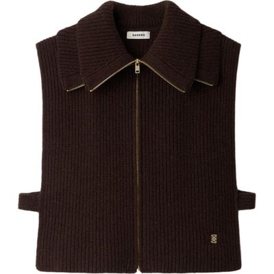 SANDRO SANDRO Zipped Trucker Collar