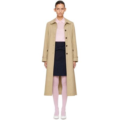 Sandy Liang Sandy Liang Beige Ballena Trench Coat