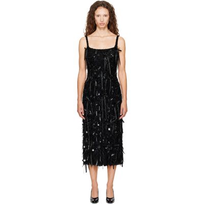 Sandy Liang Sandy Liang Black Hasting Maxi Dress