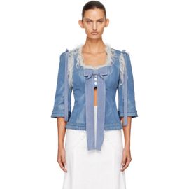 Sandy Liang Sandy Liang Blue Josie Blouse